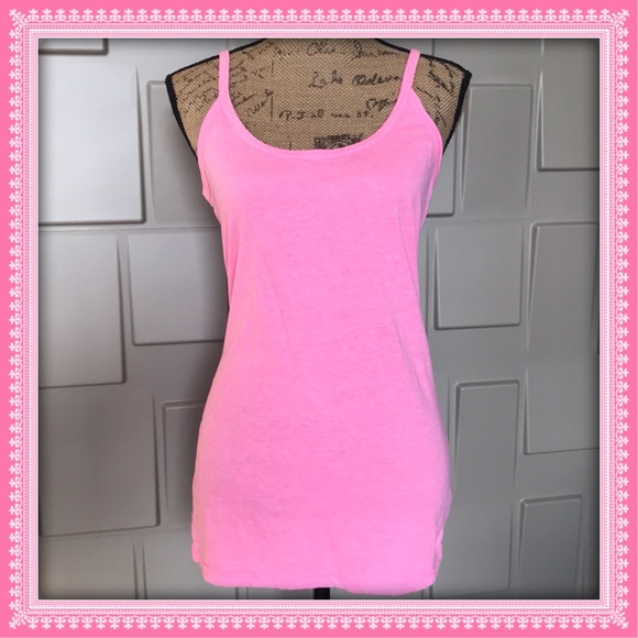 OP Tops - OP tank top pink spaghetti strap long length Size XL Juniors